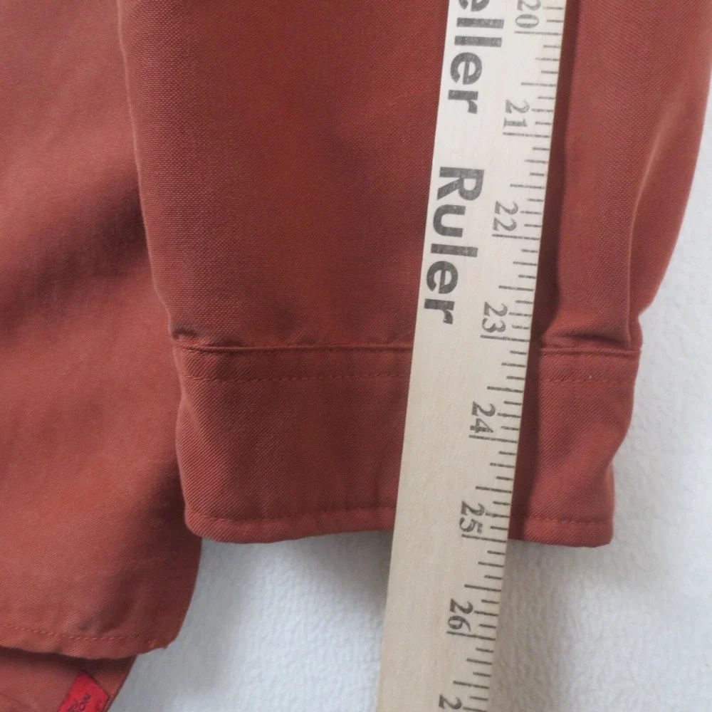 The North Face Shirt Mens L Orange A412 Long Sleeve Roll Tab‎ Outdoor Hike Fish